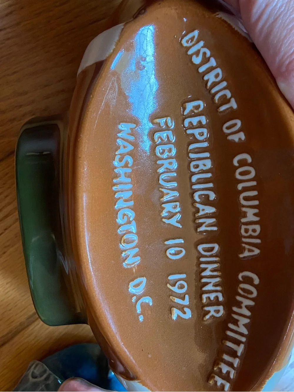 1972 Republican DC Beam Kentucky Bourbon Ceramic Decanter